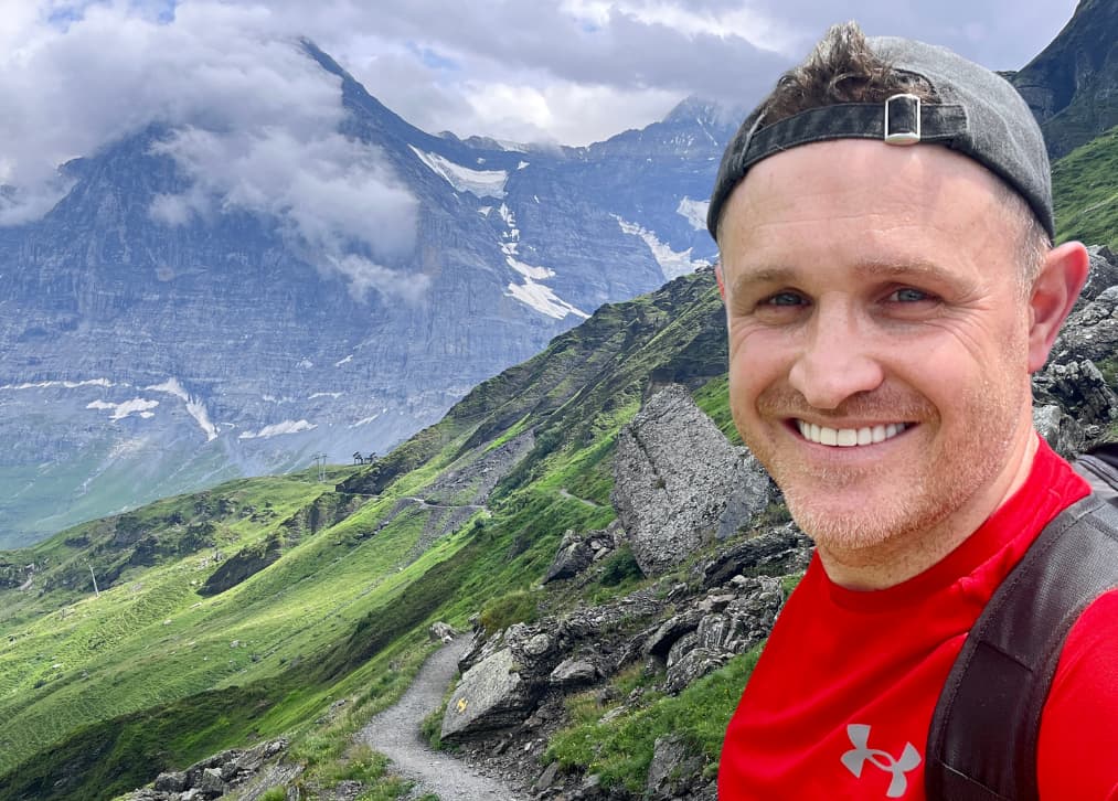 Chris in the mountains